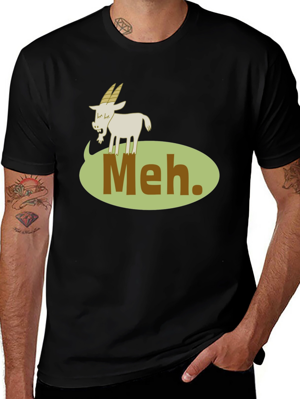 Meh. Goat Graphic T-Shirt - Casual Comfort