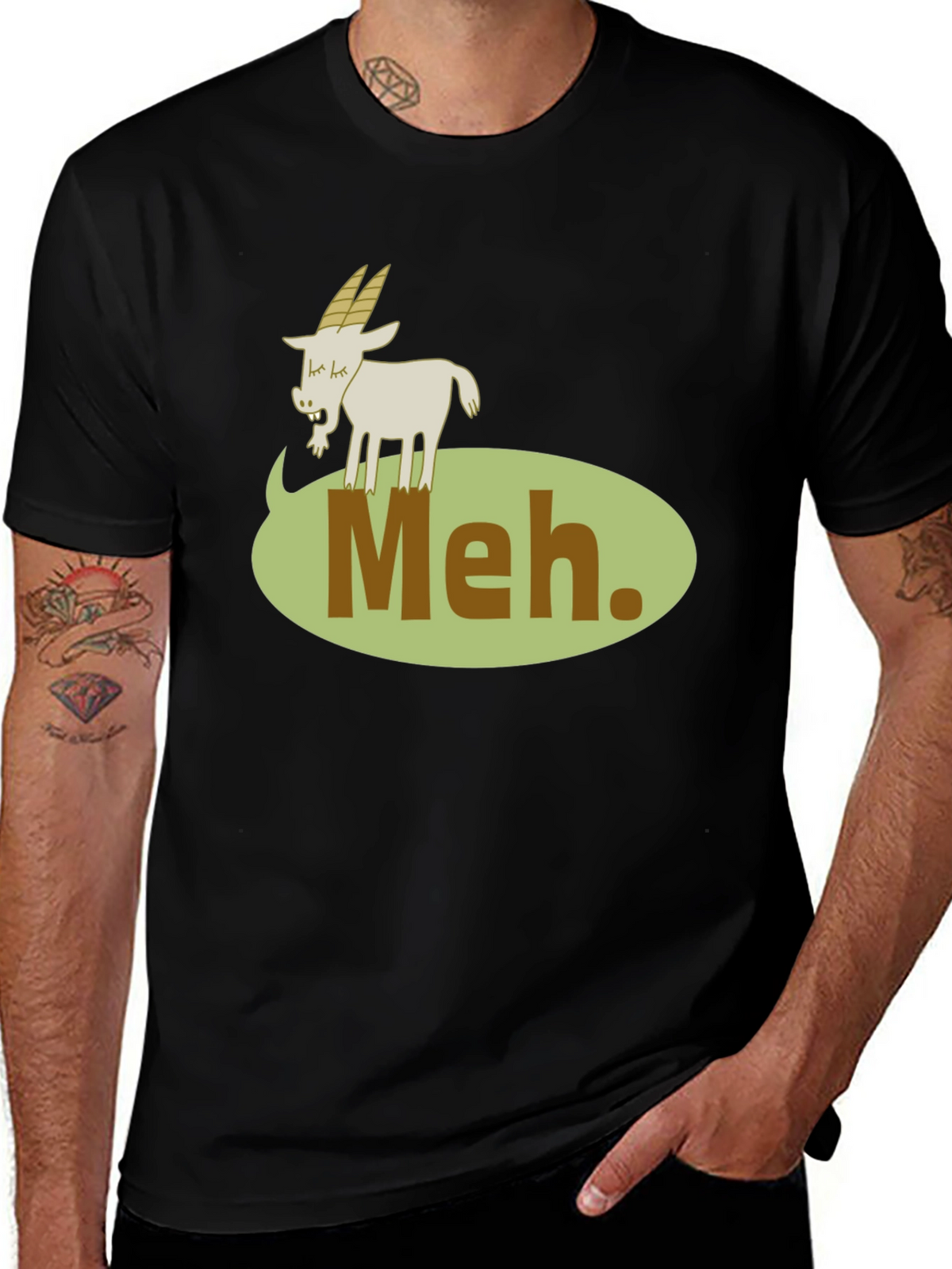 Meh. Goat Graphic T-Shirt - Casual Comfort