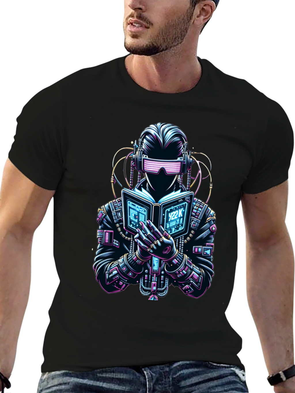 Cyberpunk Reader Graphic T-Shirt