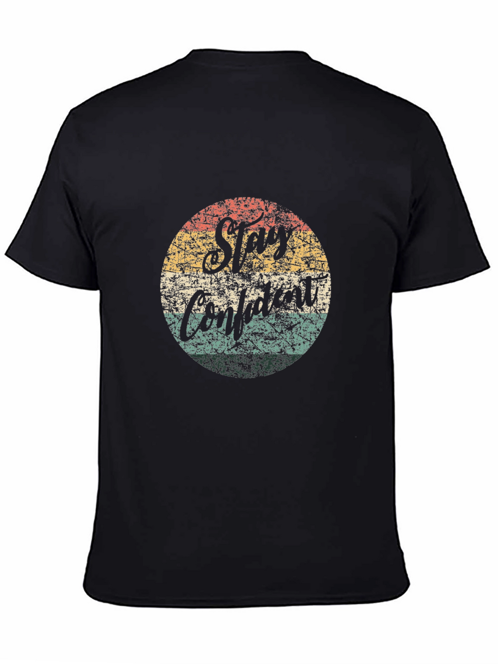 Stay Confident Retro Circle Graphic T-Shirt