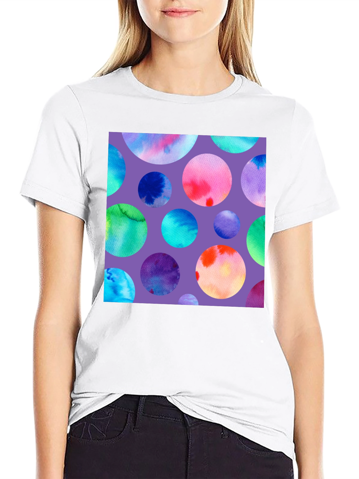 Watercolor Circles Graphic Tee