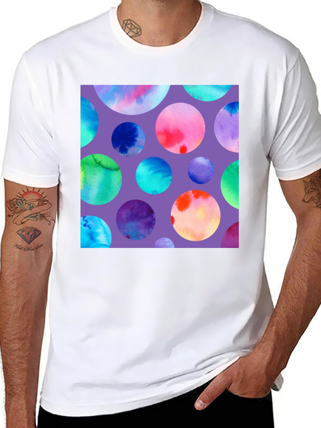 Watercolor Circles Graphic Tee