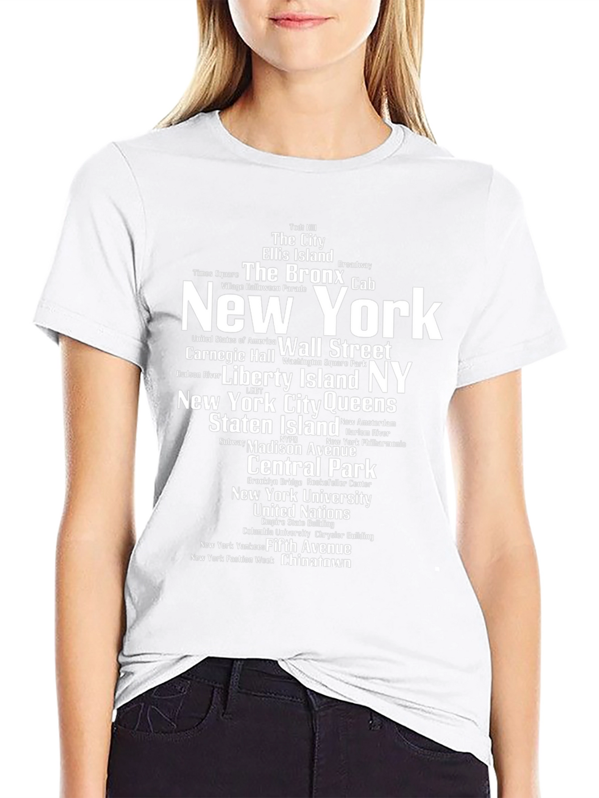 New York City Neighborhoods Black T-Shirt