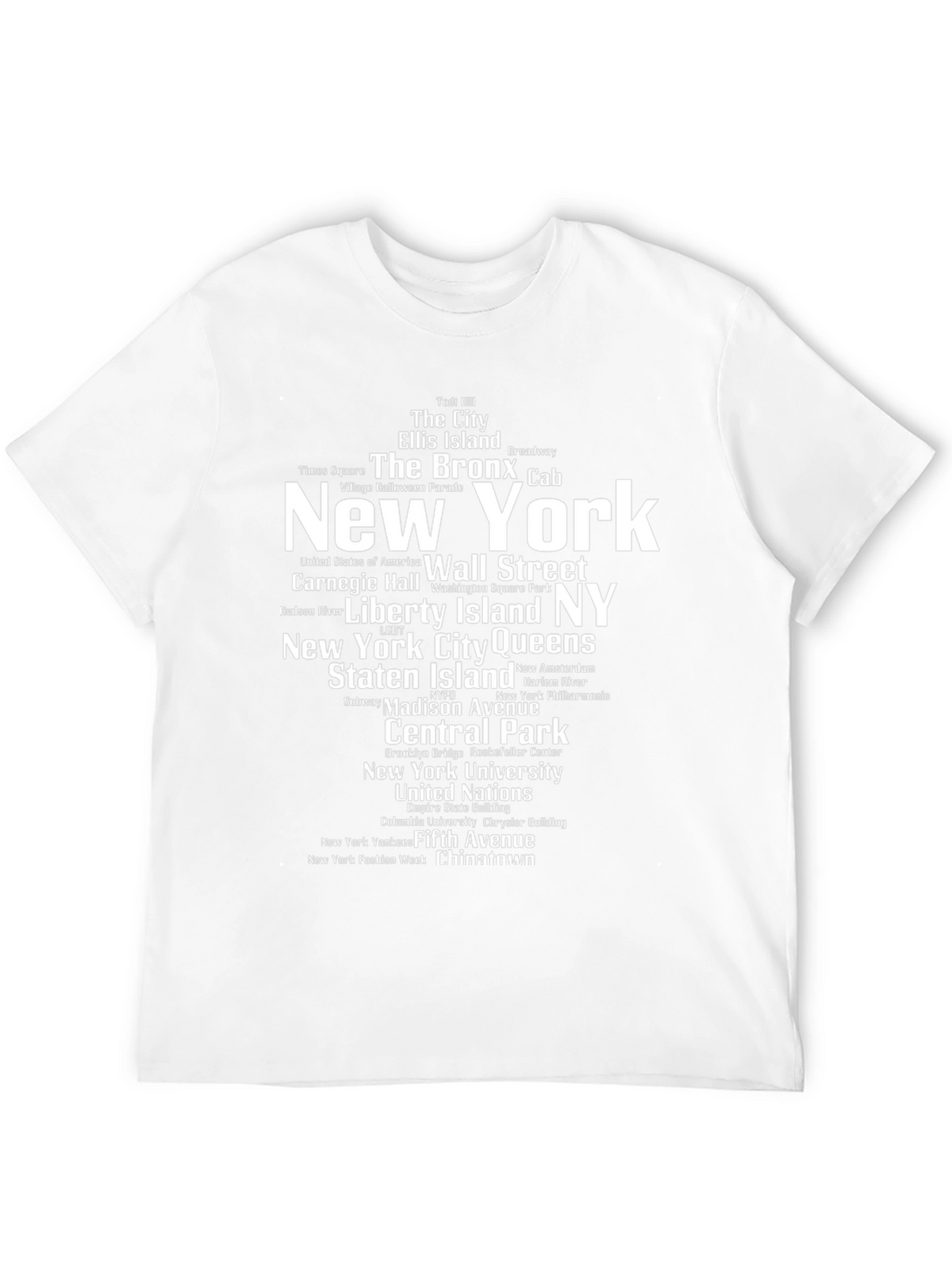New York City Neighborhoods Black T-Shirt