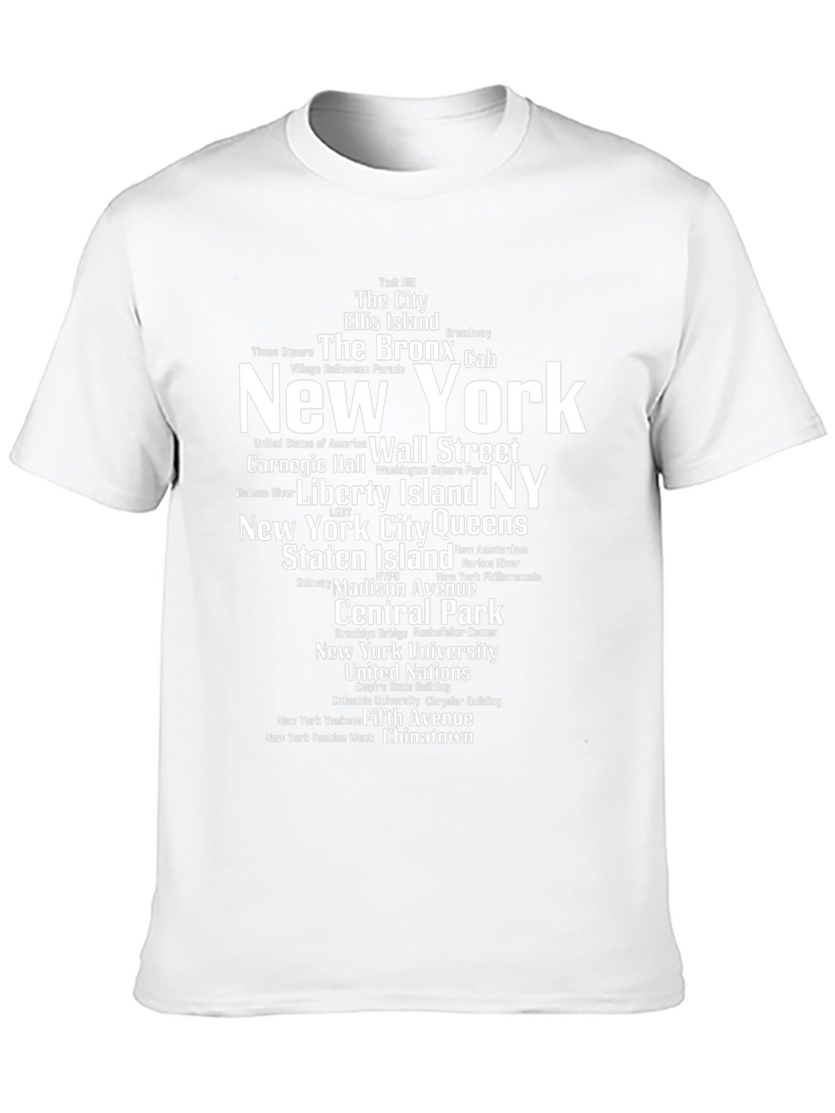 New York City Neighborhoods Black T-Shirt