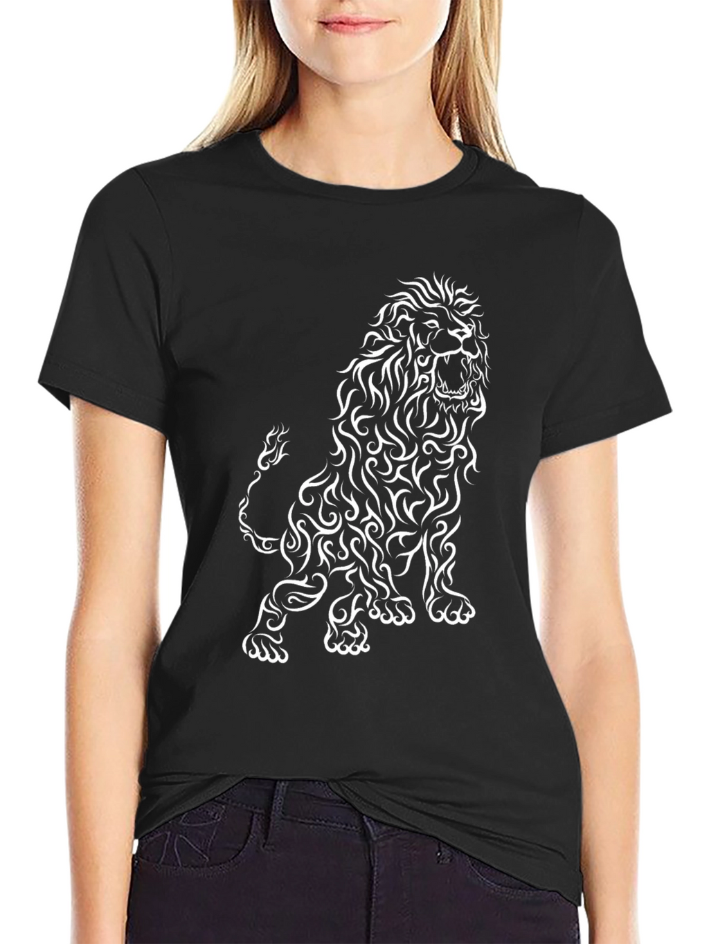 Lion Graphic Black T-Shirt