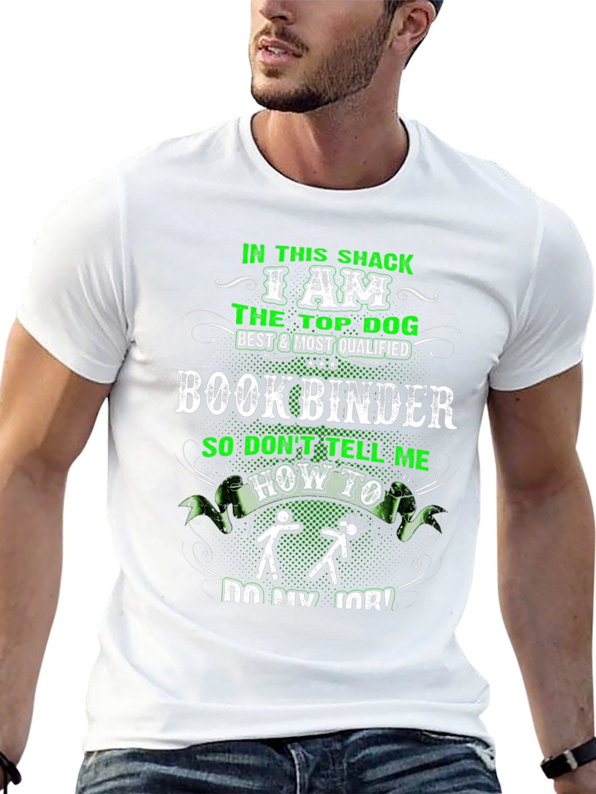 Book Binder Top Dog Graphic Tee