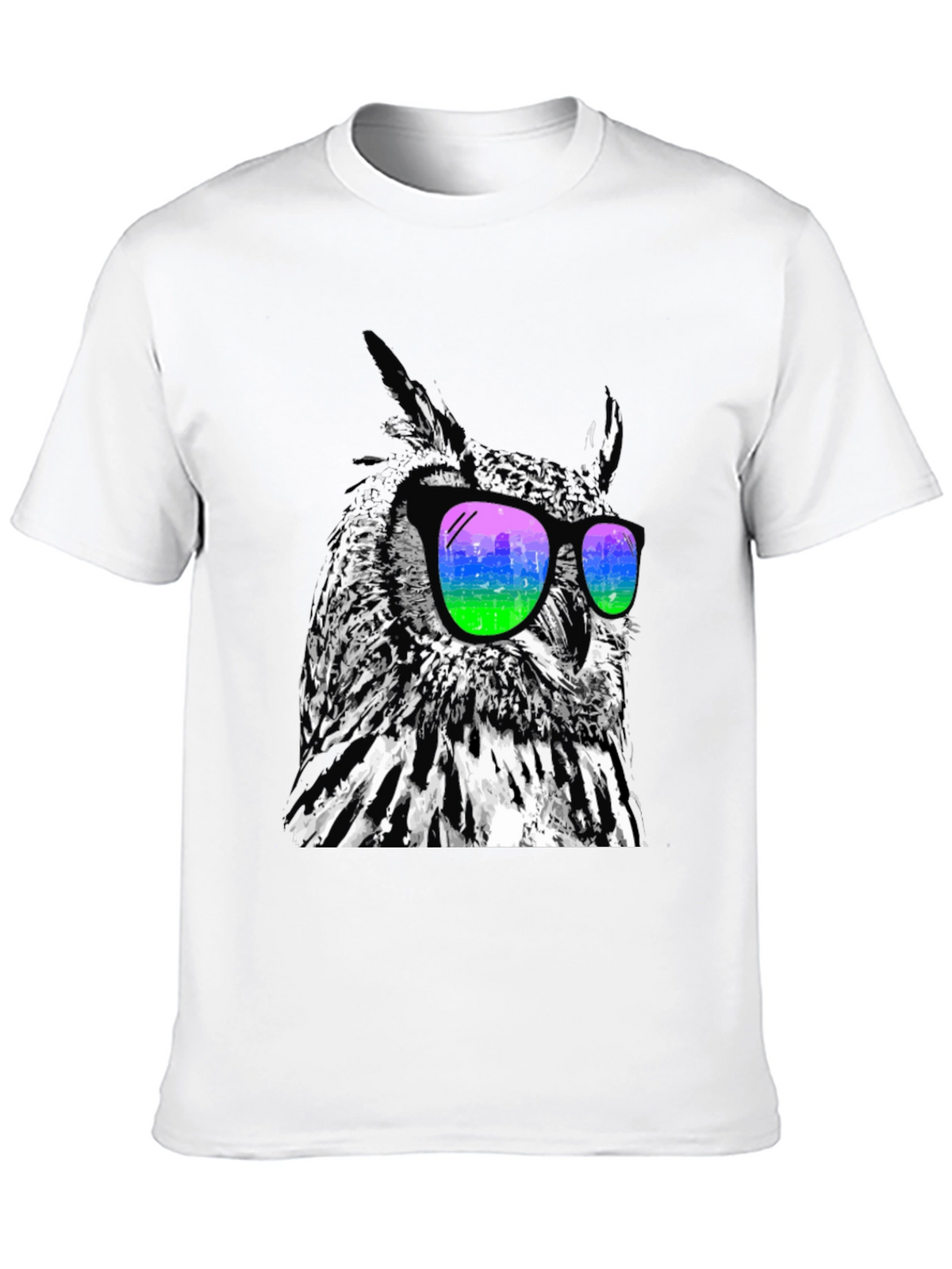 Cool Owl Graphic Tee - Stylish Bird Sunglasses T-Shirt