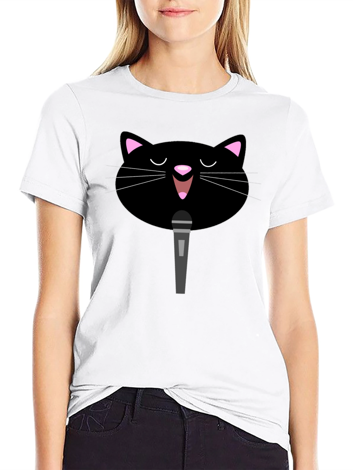 Karaoke Cat T-Shirt - Sing Your Heart Out!