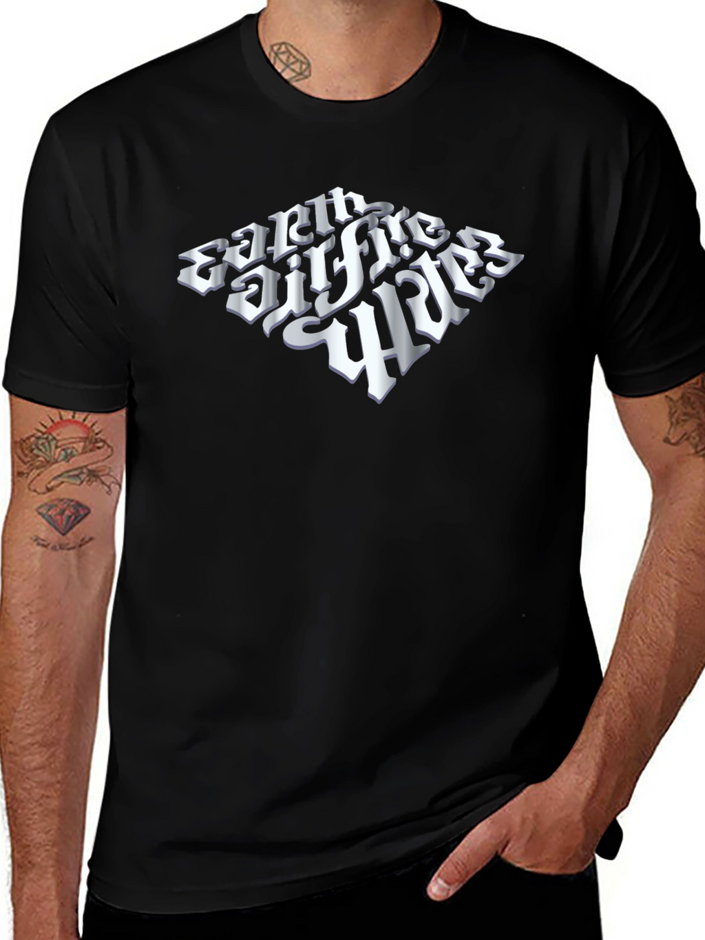 Earth Fire & Wind Black Graphic Tee