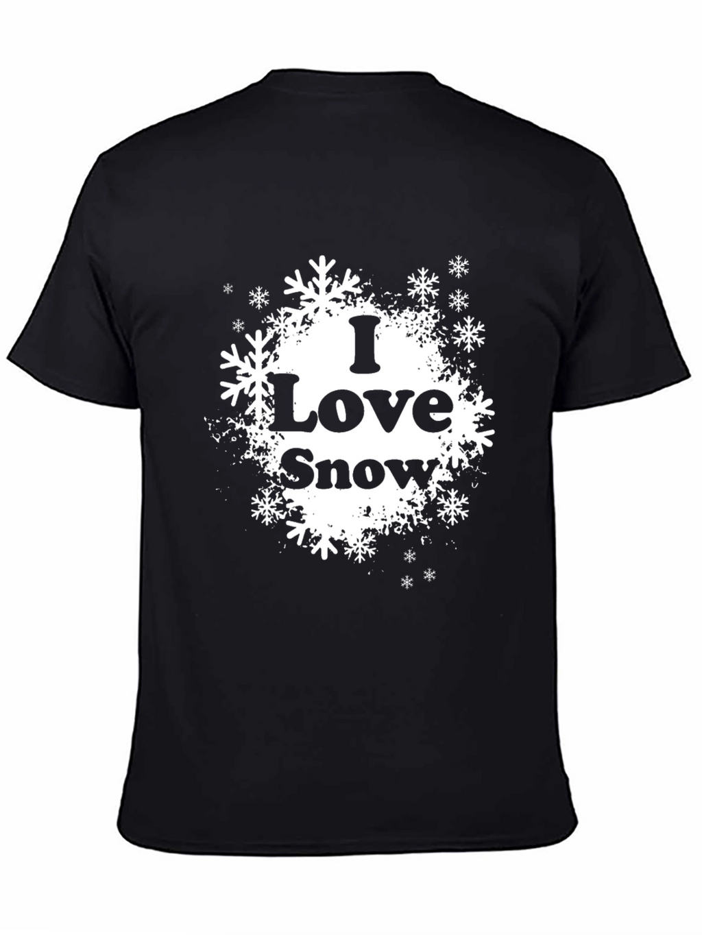 I Love Snow Snowflake Graphic T-Shirt