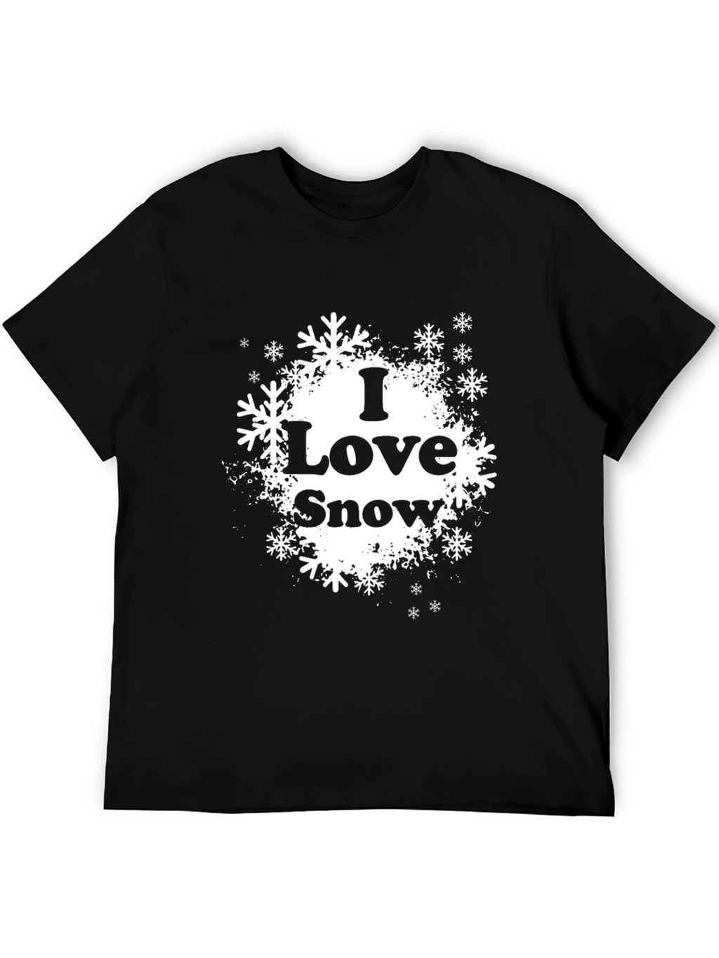I Love Snow Snowflake Graphic T-Shirt