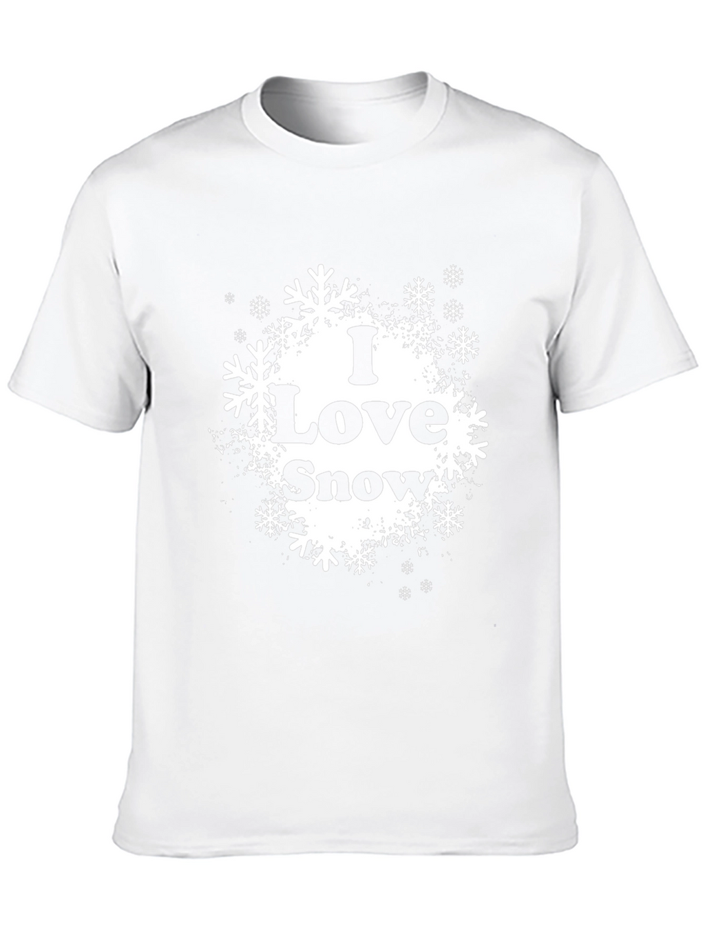 I Love Snow Snowflake Graphic T-Shirt