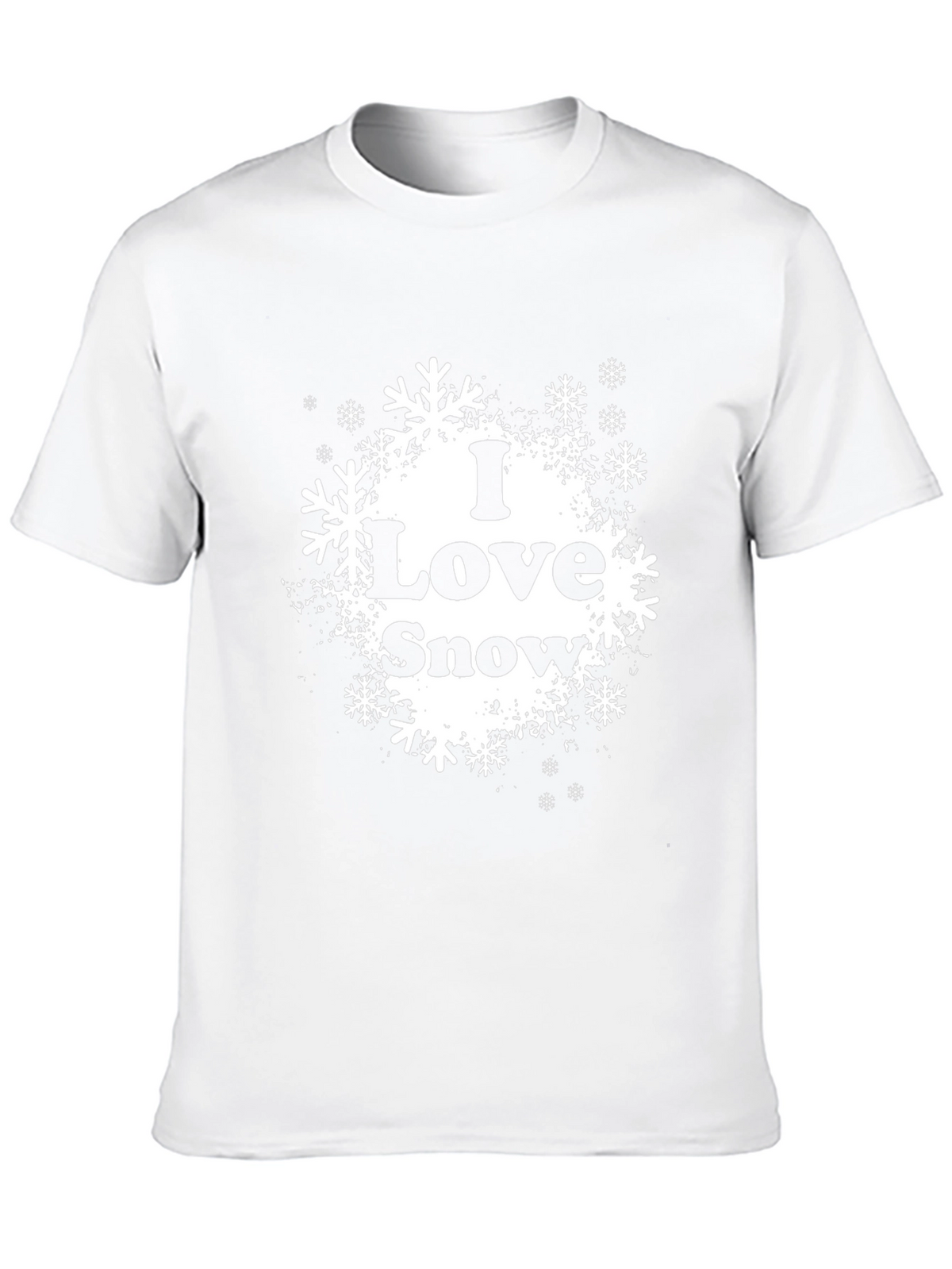 I Love Snow Snowflake Graphic T-Shirt