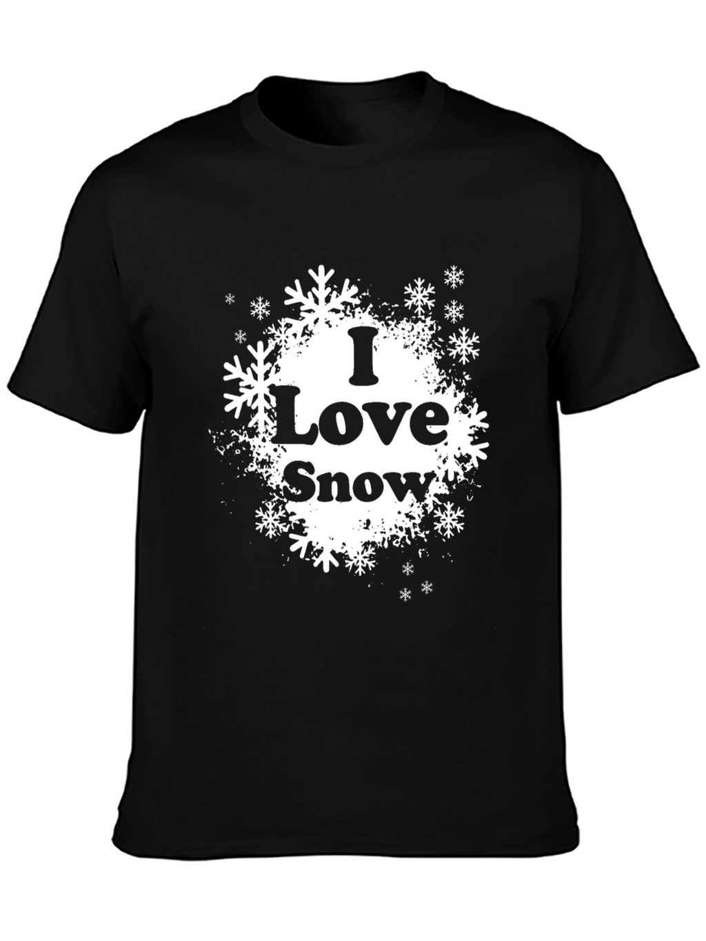 I Love Snow Snowflake Graphic T-Shirt