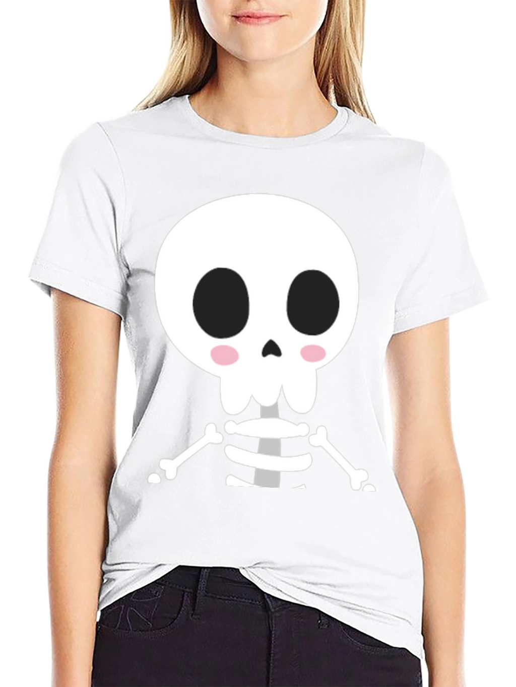 Cute Cartoon Skeleton Halloween T-Shirt