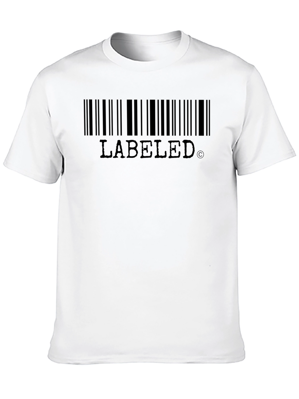 Labeled Barcode Graphic Tee - Black