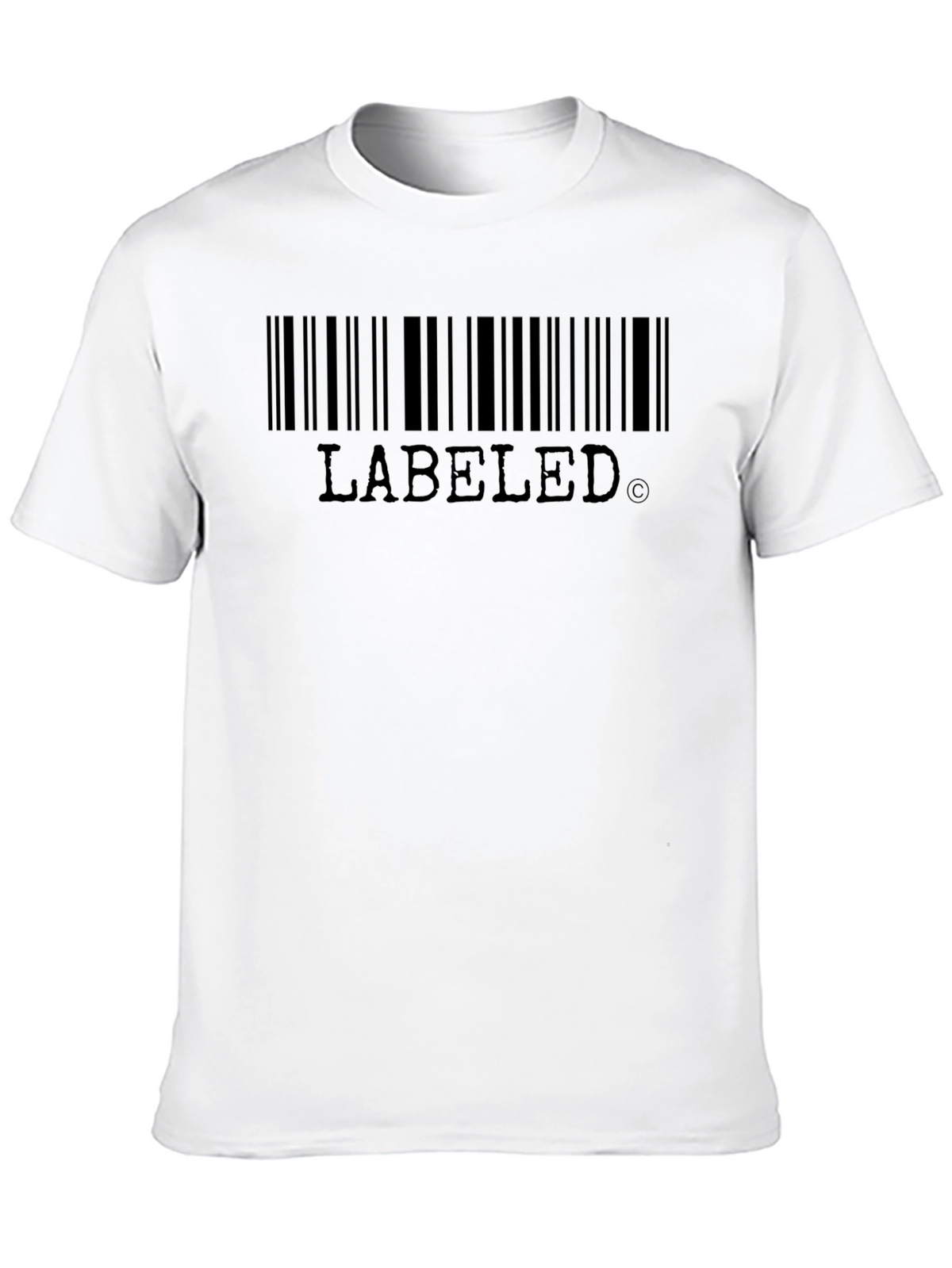 Labeled Barcode Graphic Tee - Black