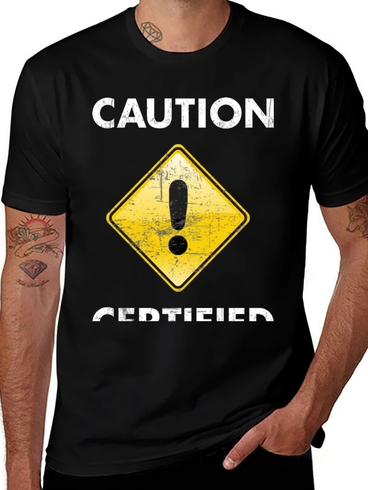 Caution Certified T-Shirt - Funny Graphic Tee