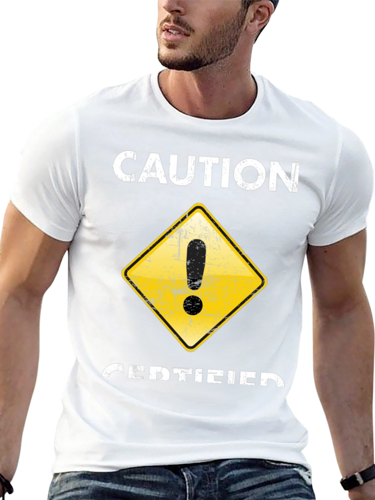 Caution Certified T-Shirt - Funny Graphic Tee