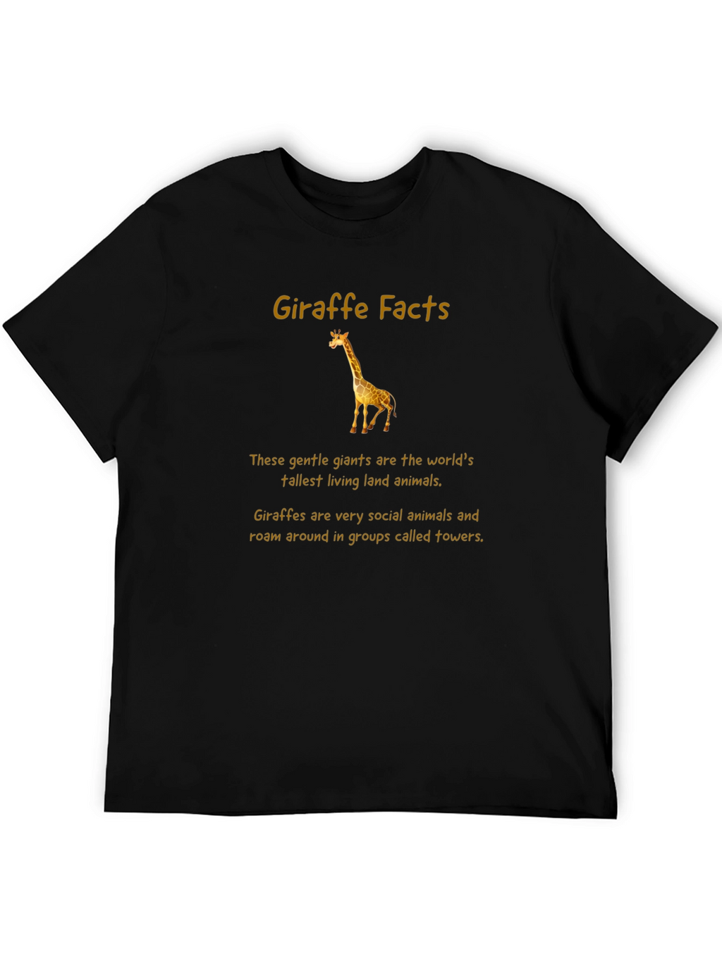 Giraffe Facts T-Shirt - Tallest Land Animal Tee