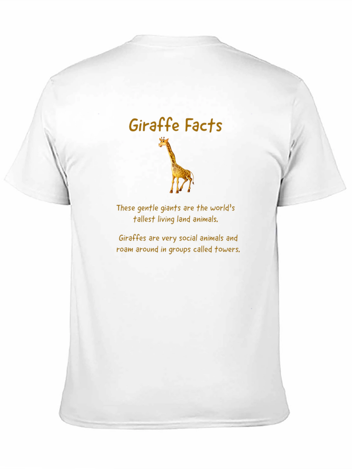 Giraffe Facts T-Shirt - Tallest Land Animal Tee