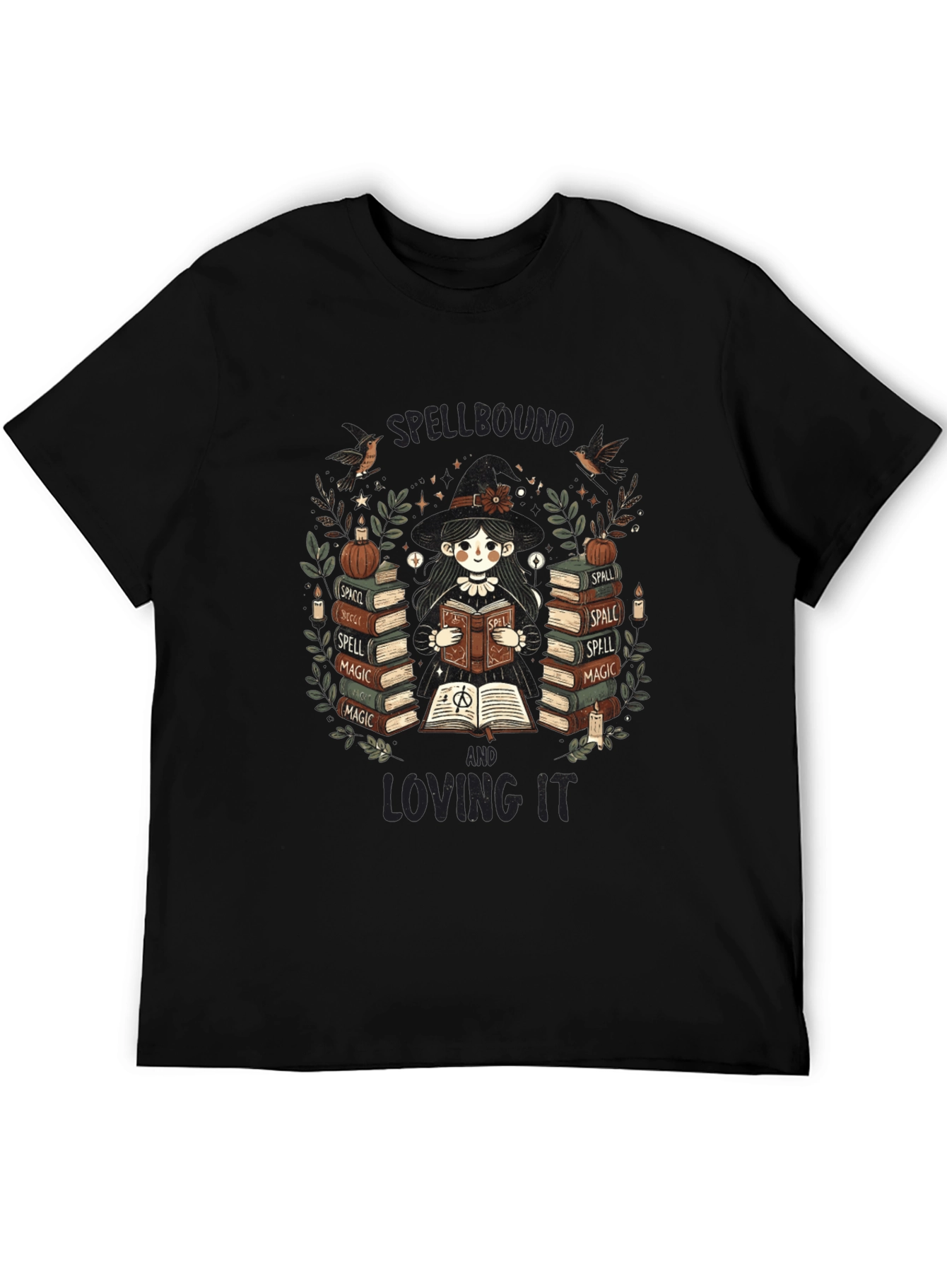 Spellbound Witch Book Lover Graphic T-Shirt