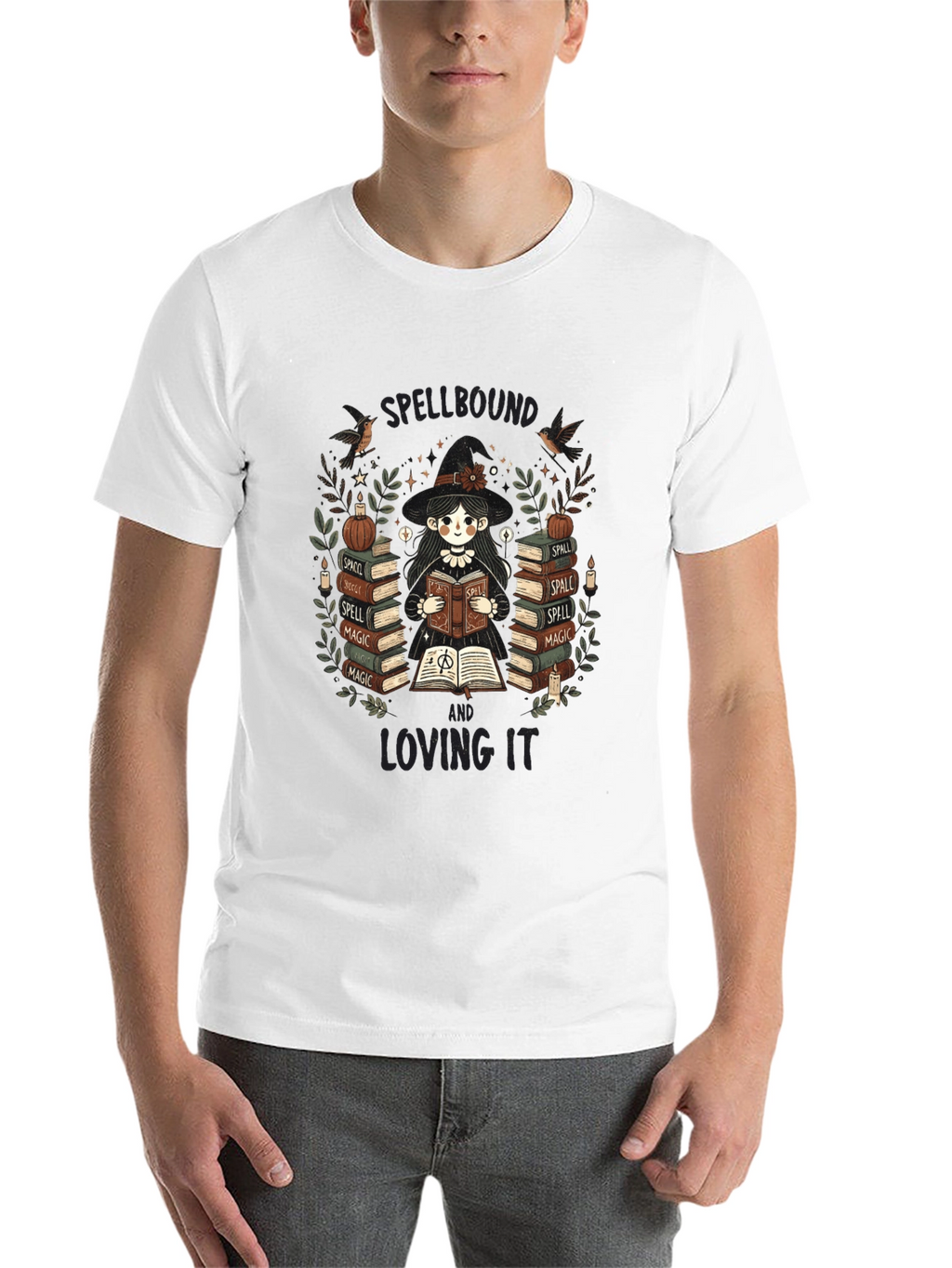 Spellbound Witch Book Lover Graphic T-Shirt