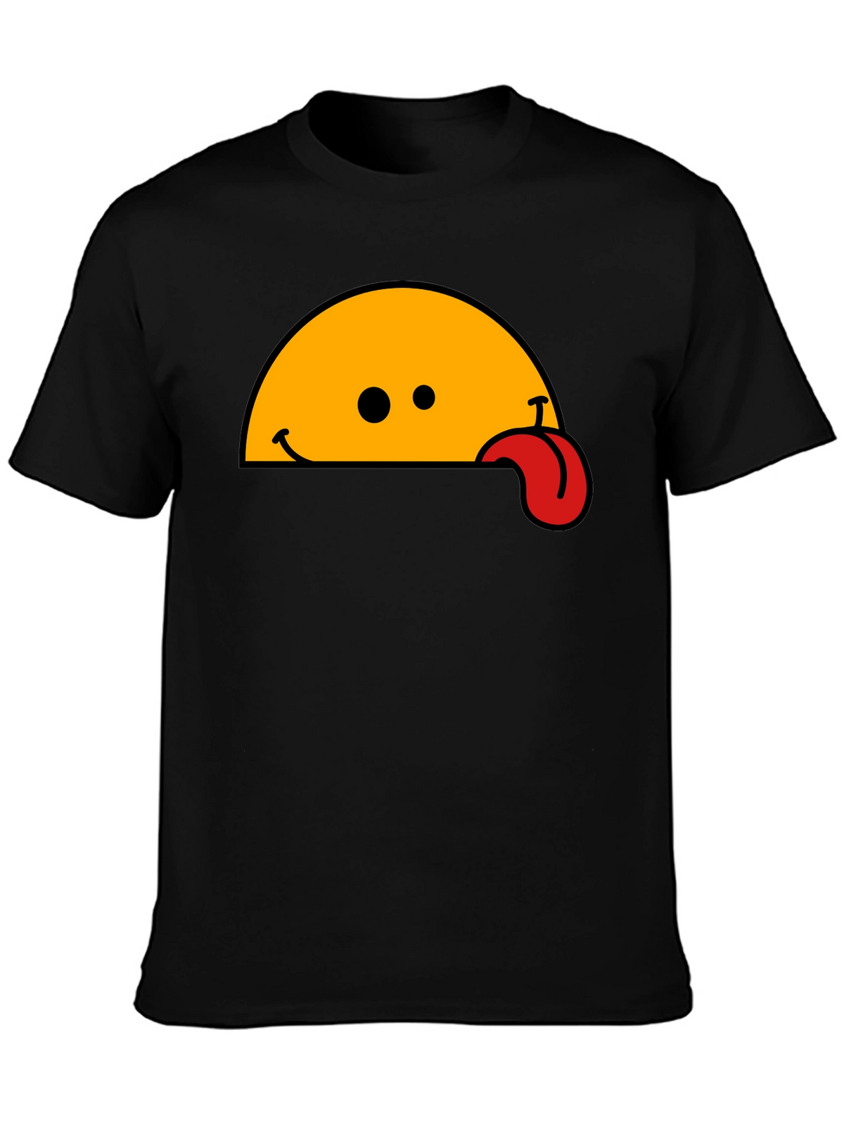 Wacky Tongue T-Shirt - Black Cotton Blend