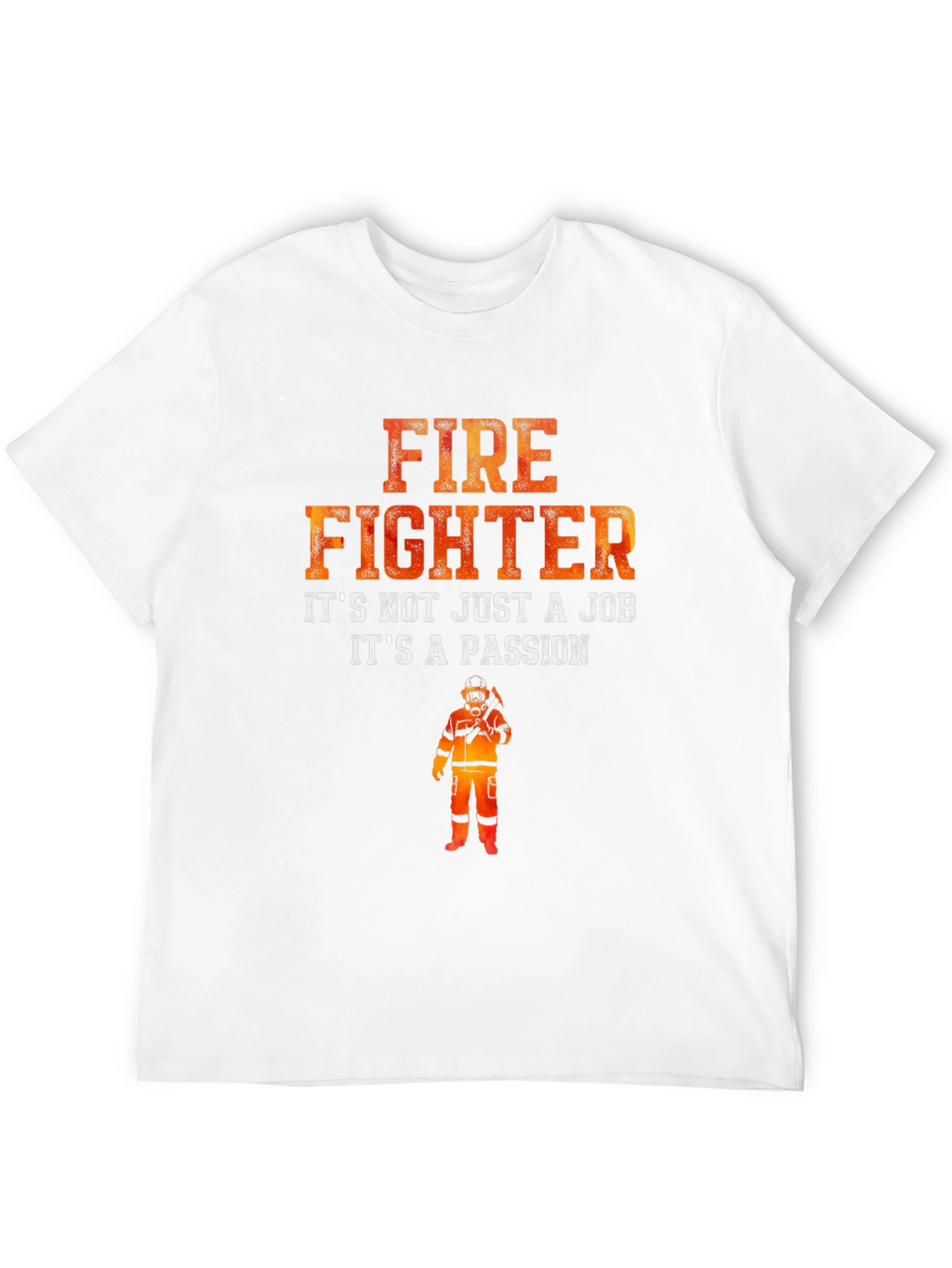 Firefighter Passion Graphic T-Shirt - Black