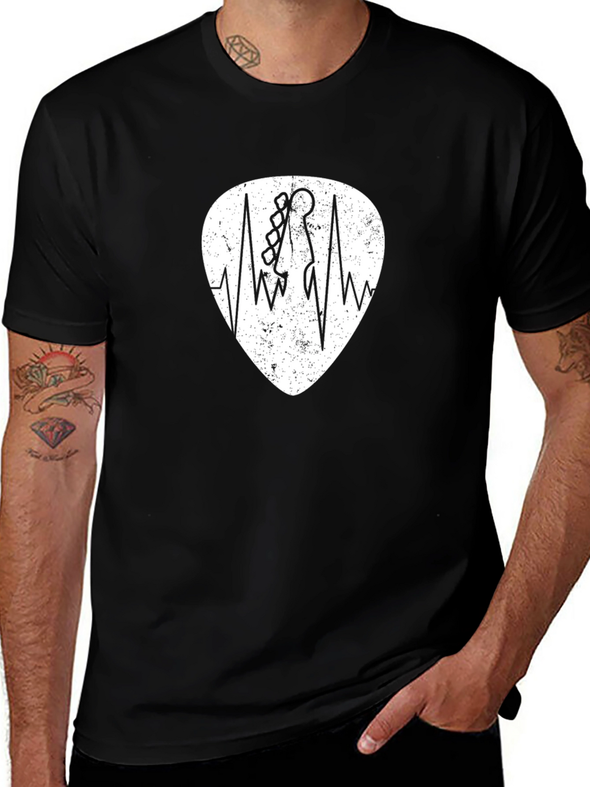 Guitar Heartbeat Graphic Tee