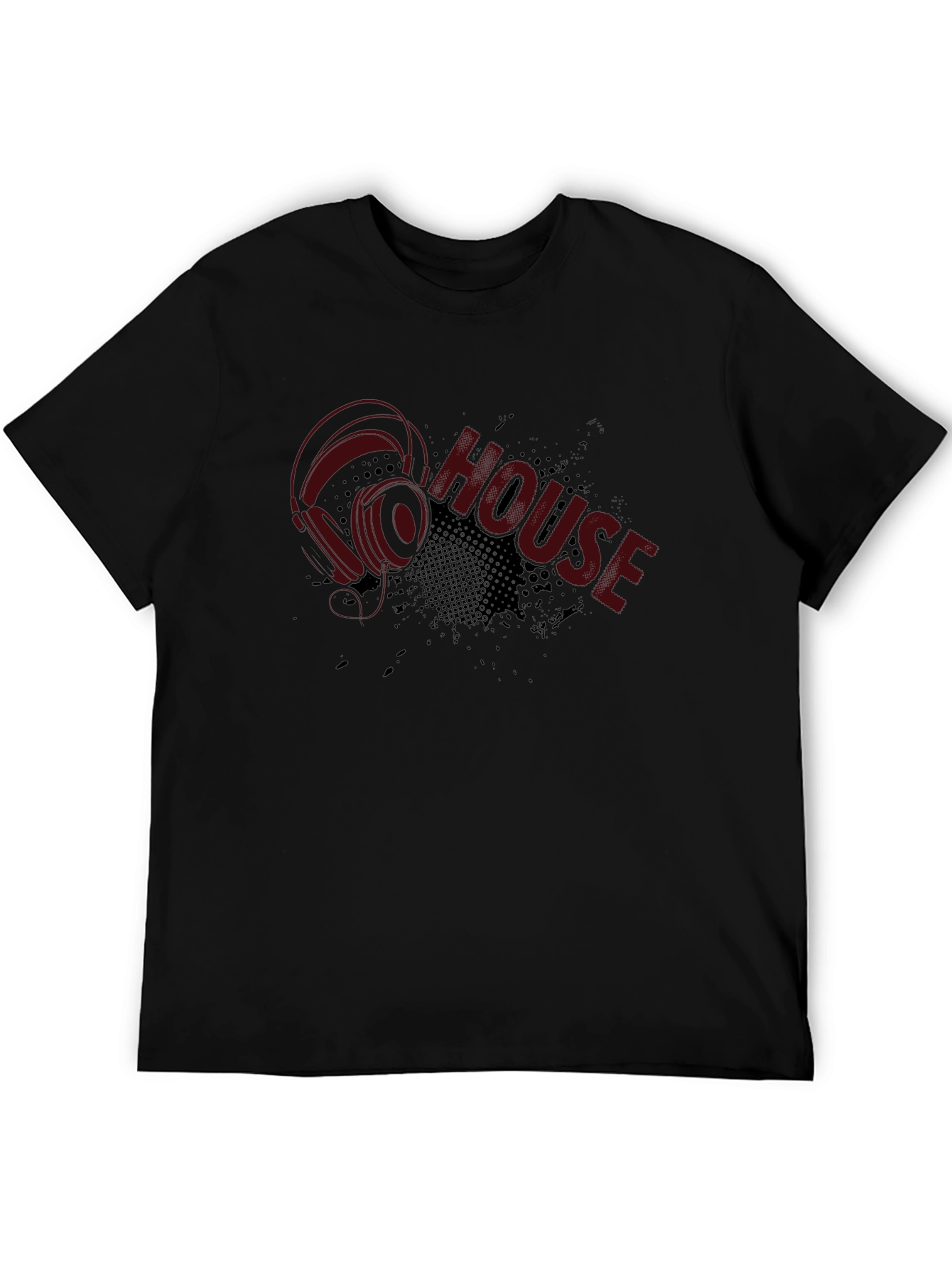House Music Graphic T-Shirt - Black