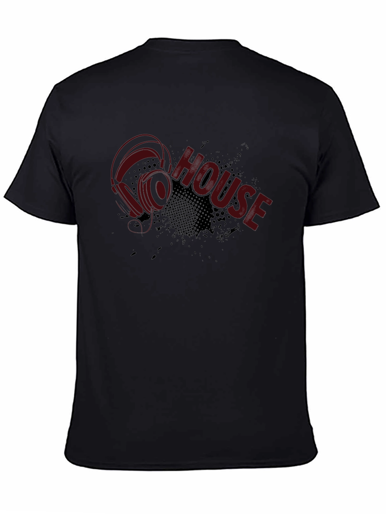 House Music Graphic T-Shirt - Black