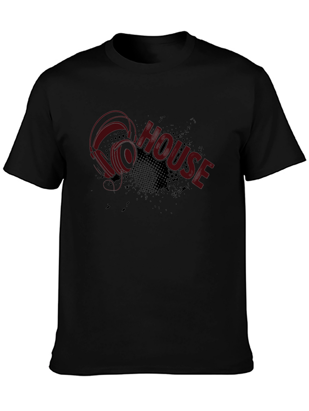 House Music Graphic T-Shirt - Black