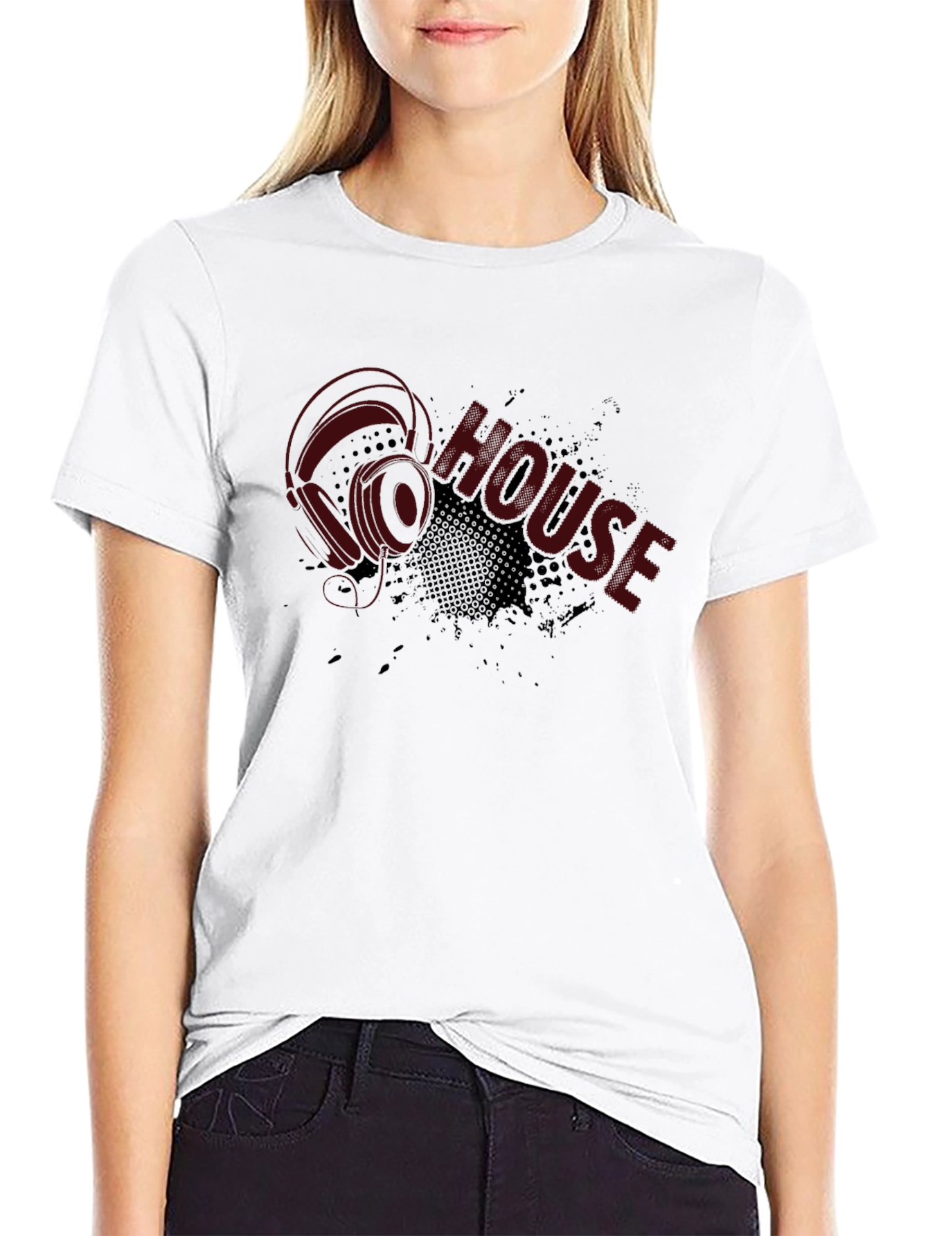 House Music Graphic T-Shirt - Black