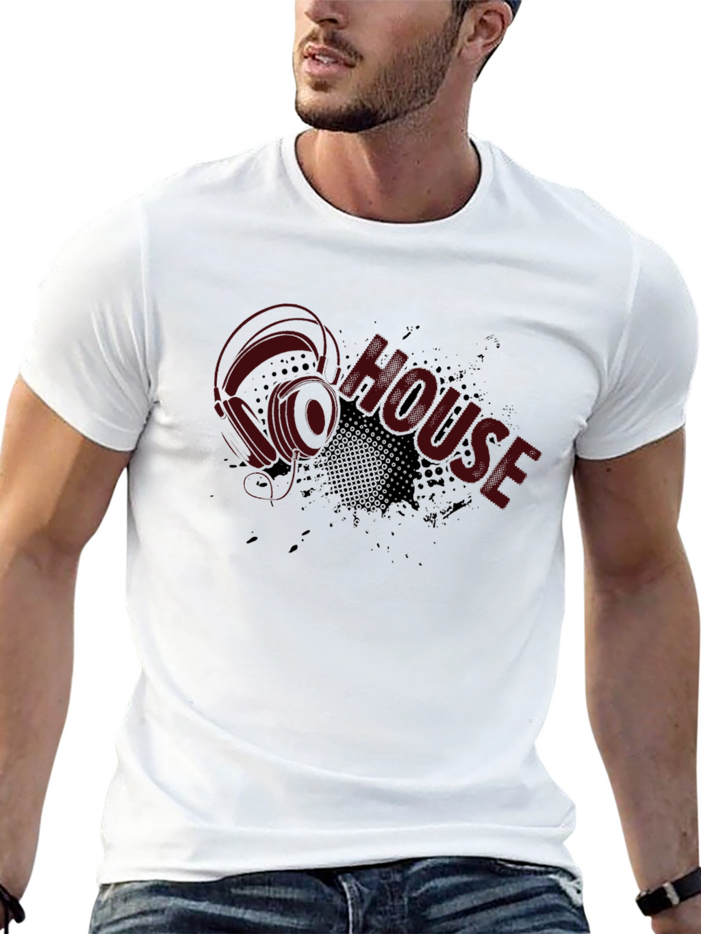 House Music Graphic T-Shirt - Black