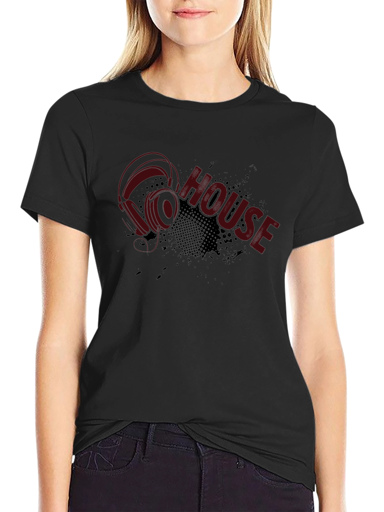 House Music Graphic T-Shirt - Black