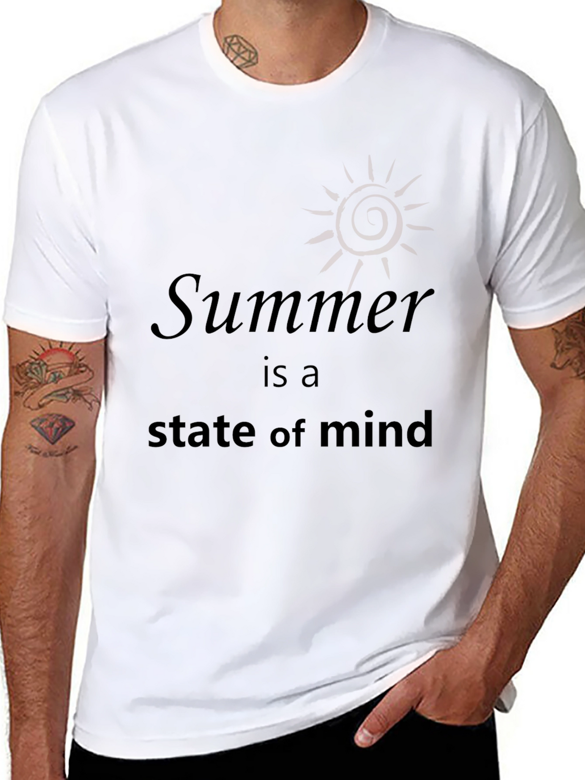 Summer State of Mind Black Graphic Tee