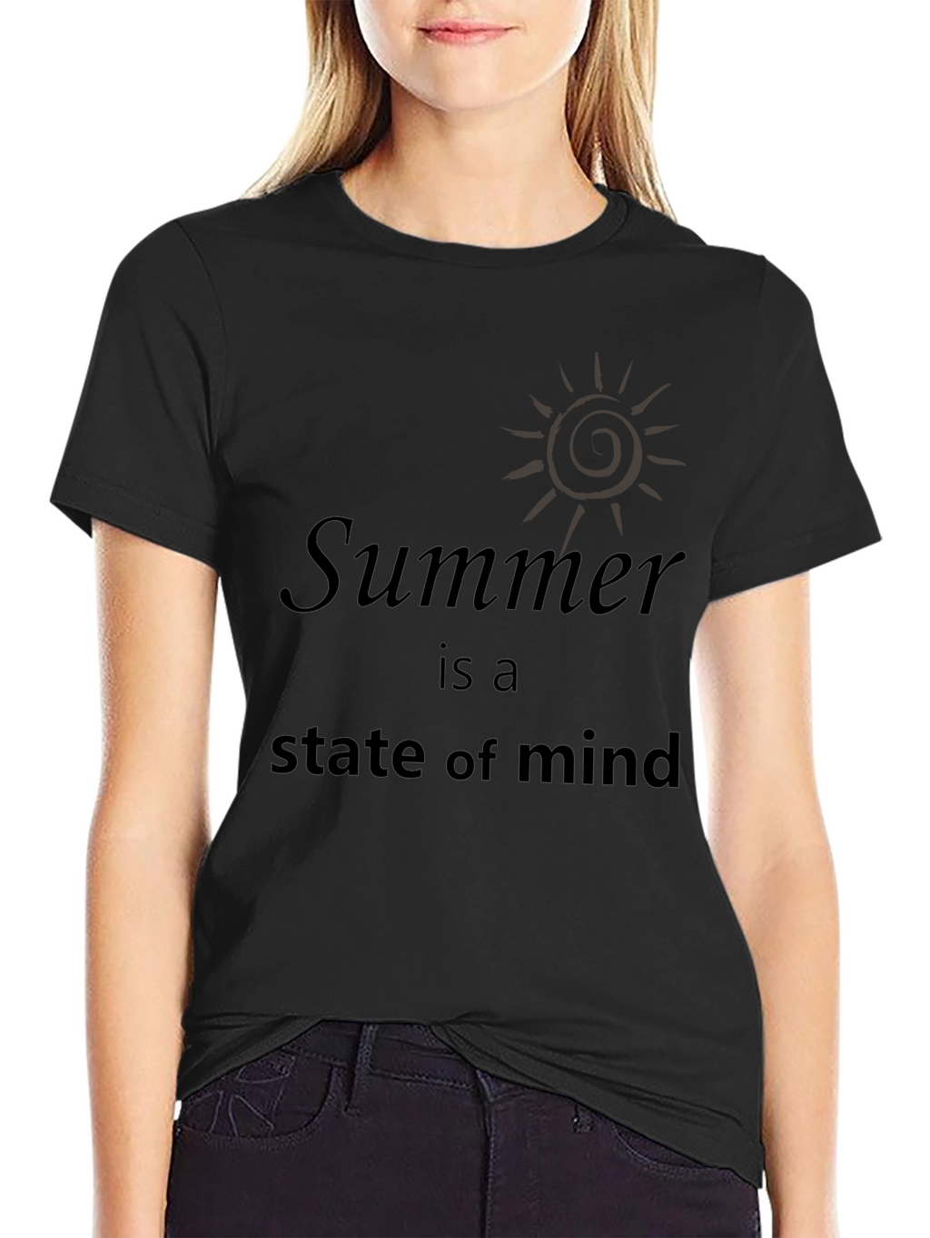 Summer State of Mind Black Graphic Tee