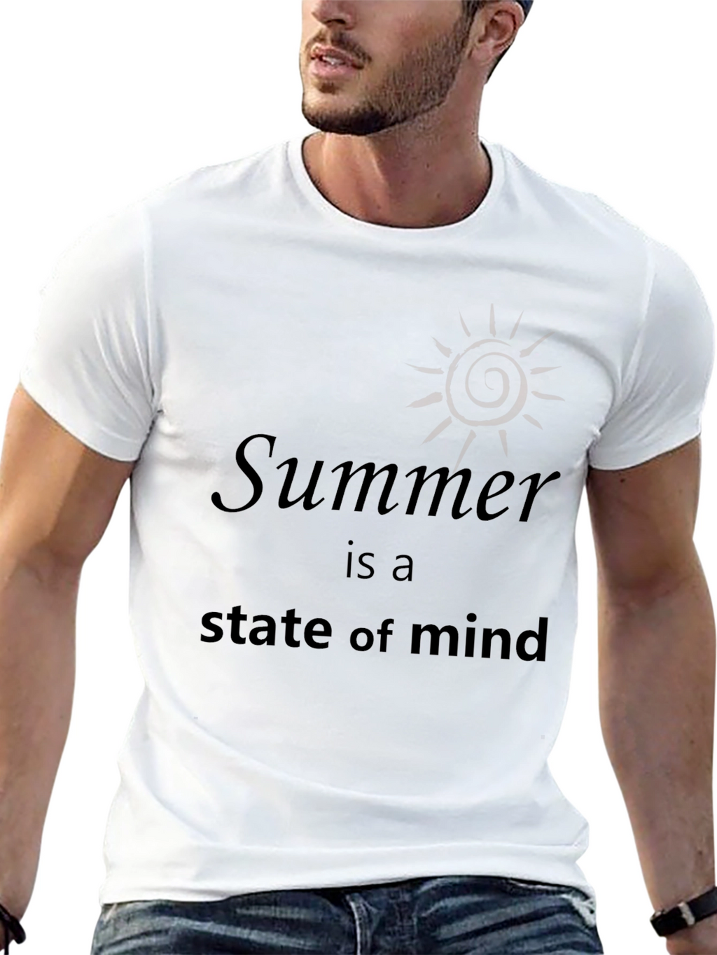 Summer State of Mind Black Graphic Tee
