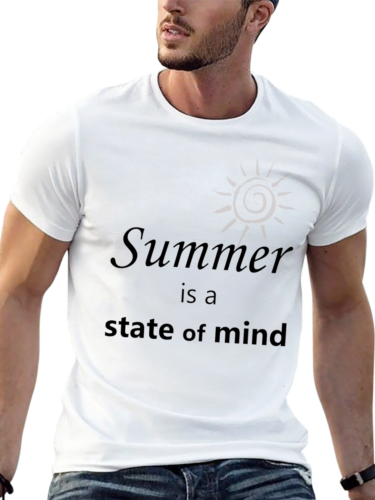 Summer State of Mind Black Graphic Tee