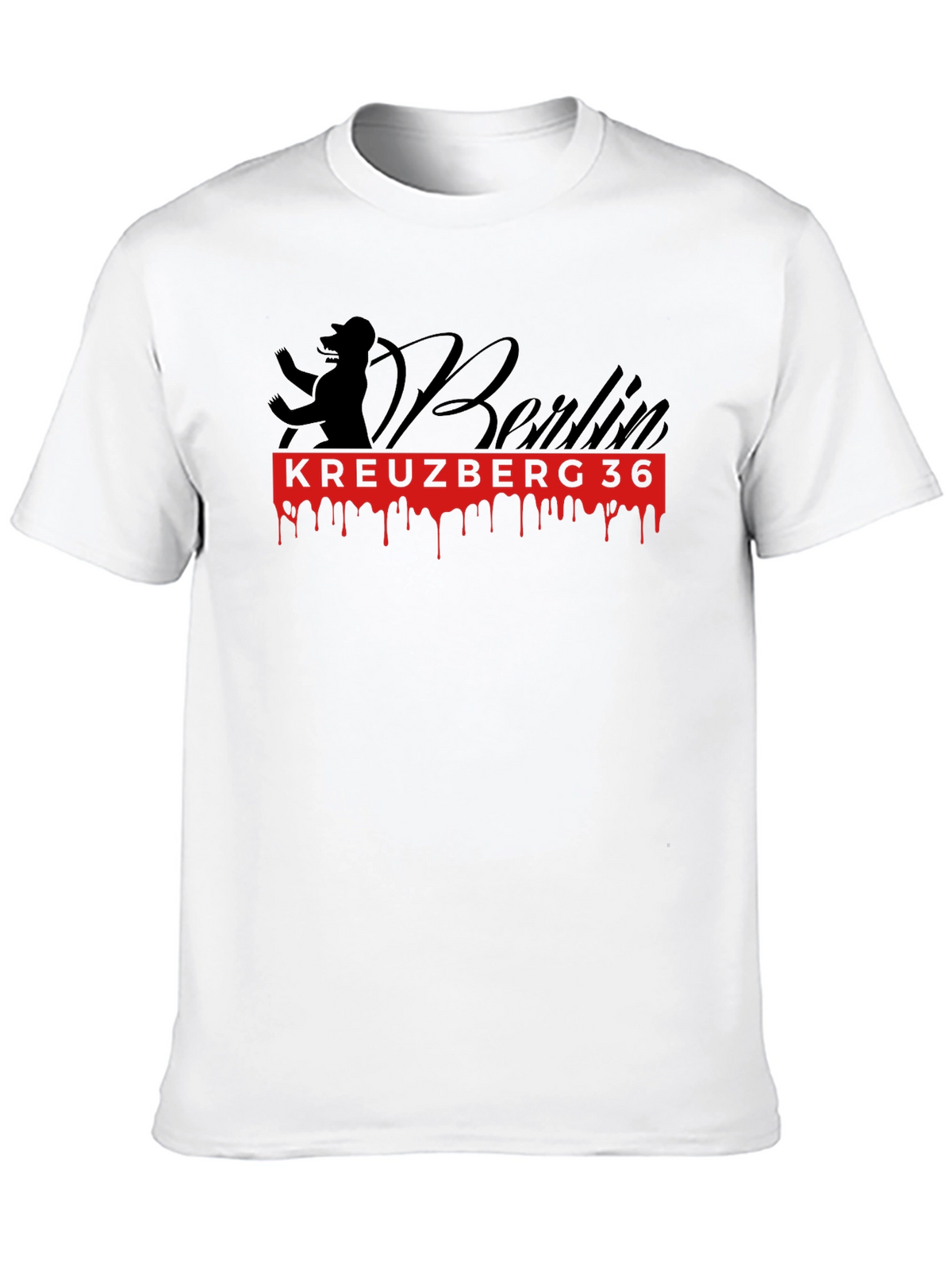 Berlin Kreuzberg 36 Graphic Tee - Black Cotton T-Shirt
