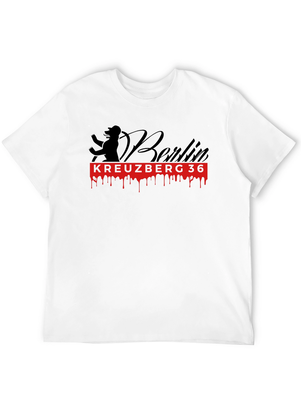 Berlin Kreuzberg 36 Graphic Tee - Black Cotton T-Shirt