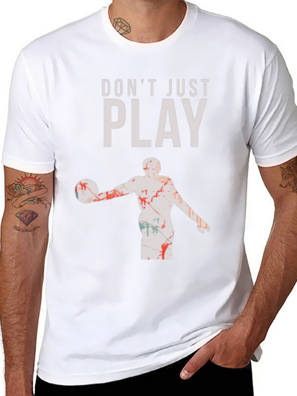 Dont Just Play Black Graphic Tee