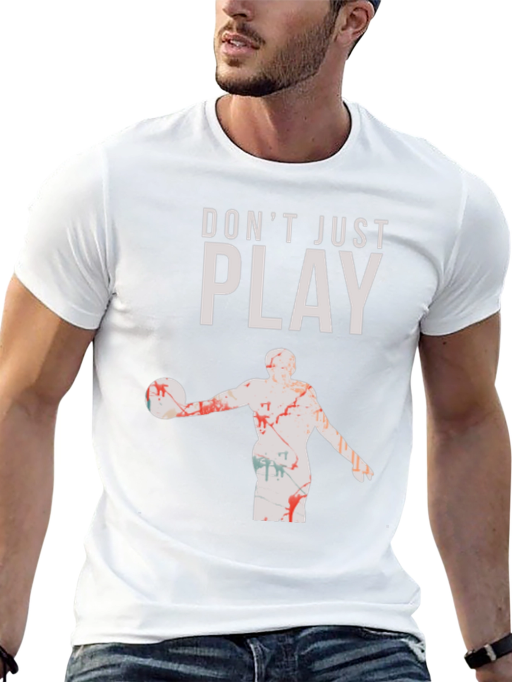 Dont Just Play Black Graphic Tee