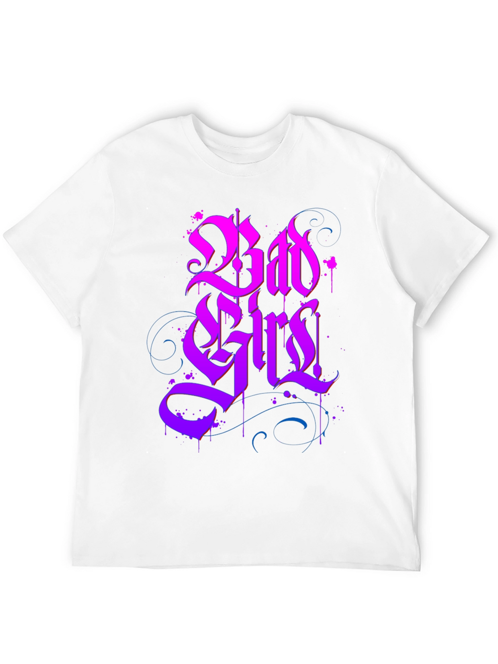 Bad Girls Gothic Style Black Graphic Tee
