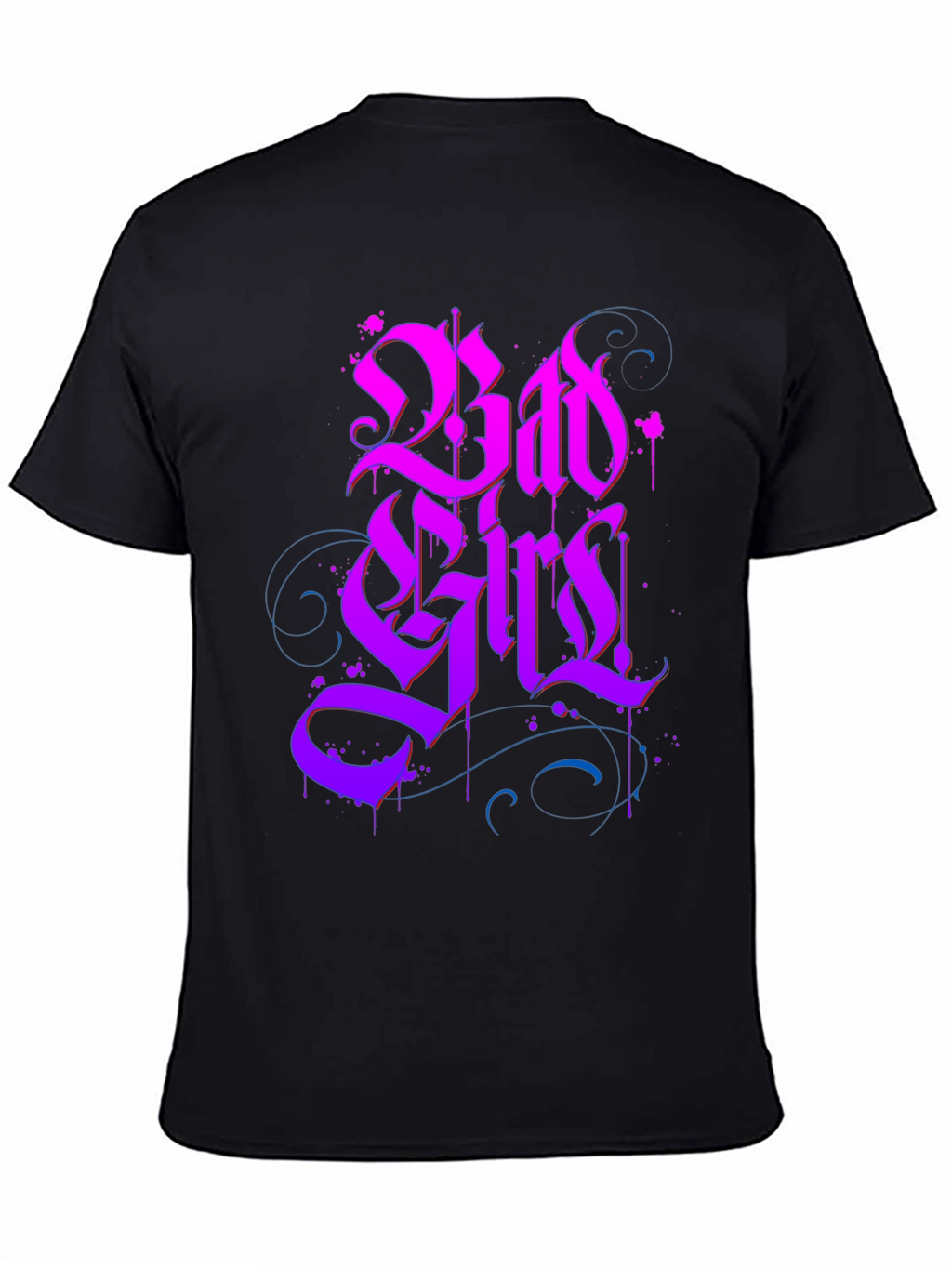 Bad Girls Gothic Style Black Graphic Tee