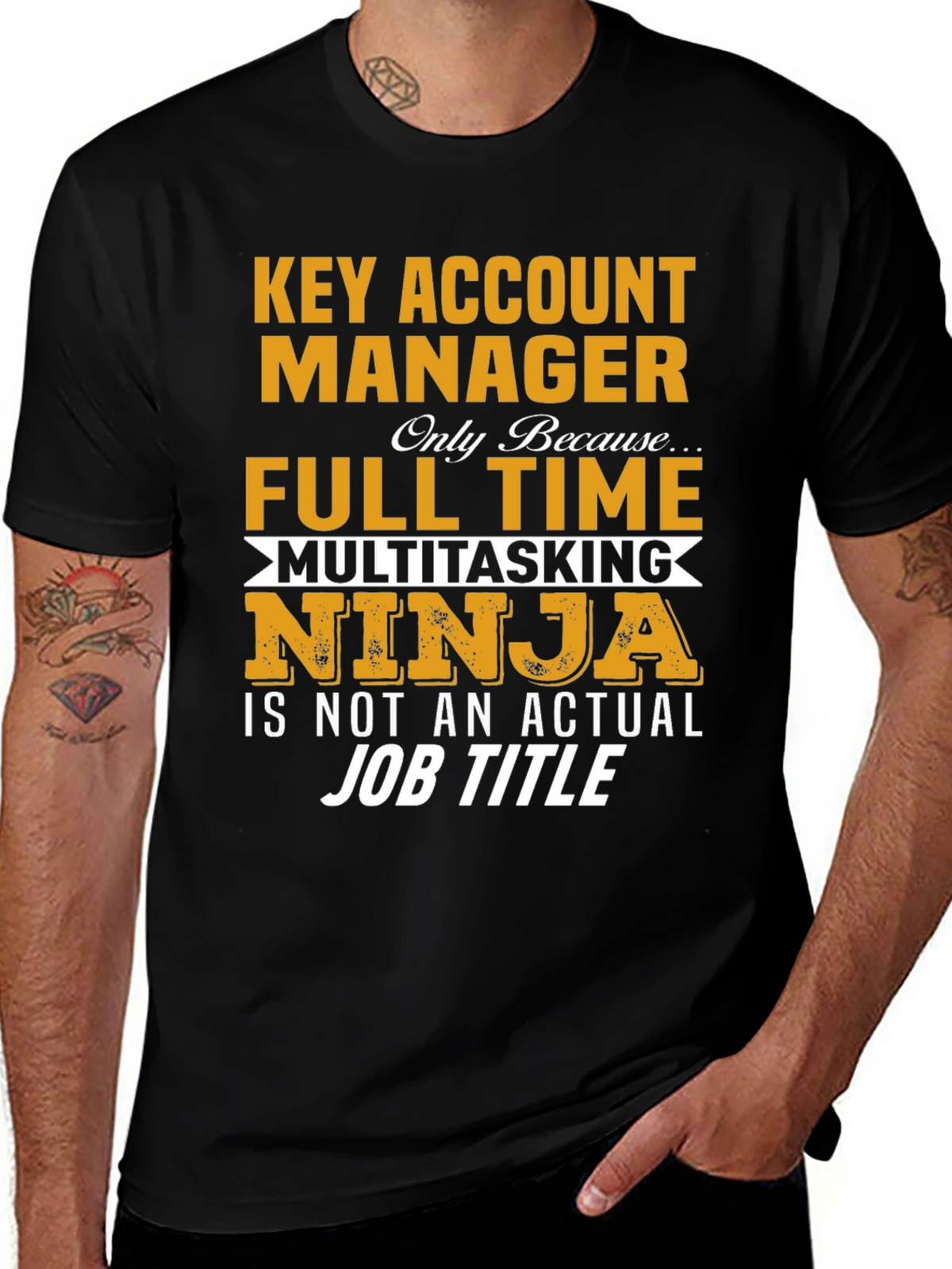 Key Account Manager Ninja Job Title Graphic Tee