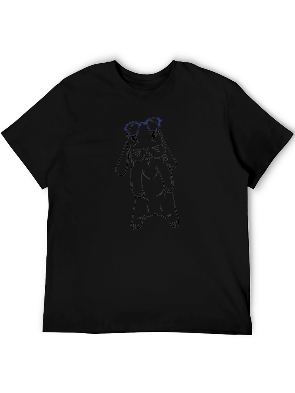 Cool Rabbit Graphic T-Shirt - Black