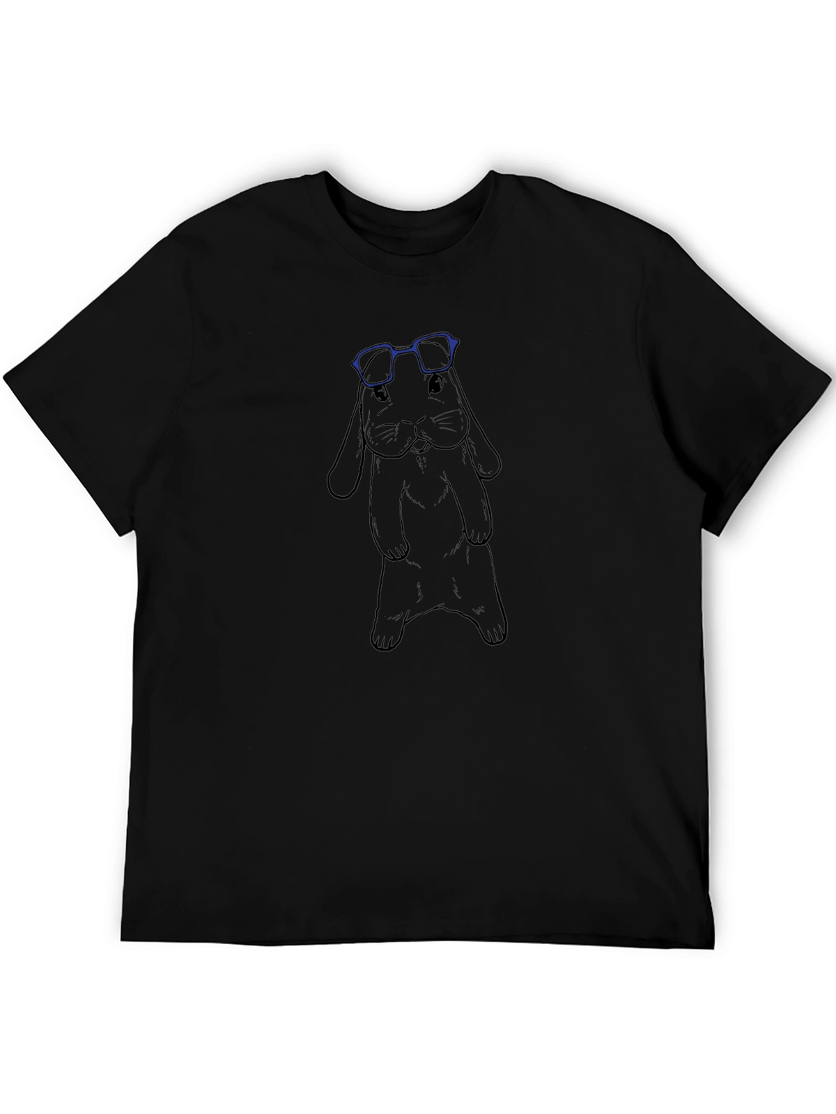 Cool Rabbit Graphic T-Shirt - Black